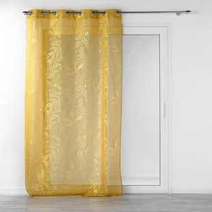 Żółta firanka z woalu 140x280 cm Belflor – douceur d'intérieur - Firany - miniaturka - grafika 1