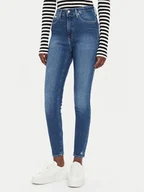 Spodnie damskie - Calvin Klein Jeans Jeansy J20J224037 Granatowy Super Skinny Fit - miniaturka - grafika 1
