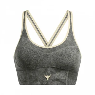 Biustonosz treningowy Under Armour Project Rock LG LL Infty Bra Pt - szary - UNDER ARMOUR - Bielizna sportowa damska - miniaturka - grafika 1
