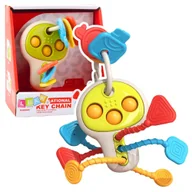 Zabawki interaktywne dla dzieci - Klucze Edukacyjne Sensoryczyne Kolorowe Ruchome Elementy Dla Malucha LEAN Toys - miniaturka - grafika 1