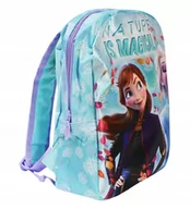 Plecaki szkolne i tornistry - Plecak dla przedszkolaka turkusowy Disney Kraina Lodu bajkowy jednokomorowy - miniaturka - grafika 1