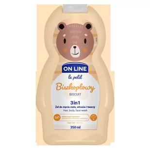 On Line LE PETIT ŻEL 3W1 DLA DZIECI 350ML BISZKOPTOWY - Kosmetyki kąpielowe dla dzieci - miniaturka - grafika 2