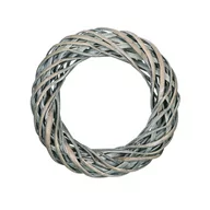 Dekoracje domu - Wianek wiklinowy 25cm szary DPDN-033 - miniaturka - grafika 1