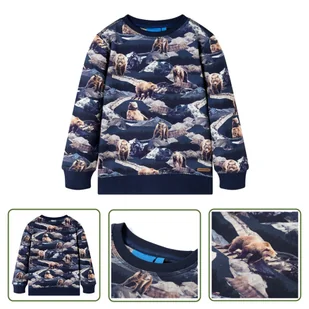 Bluza dziecięca - granatowa - 104 - Bluza Dla Dziecka - Bluzy dla dziewczynek - miniaturka - grafika 1