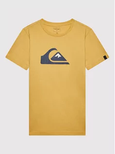 Koszulki i topy damskie - Quiksilver T-Shirt Comp Logo EQBZT04369 Żółty Regular Fit - grafika 1
