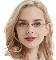 Okulary korekcyjne, oprawki, szkła - Okulary bezramkowe korekcyjne do czytania +1 - +4 - miniaturka - grafika 1