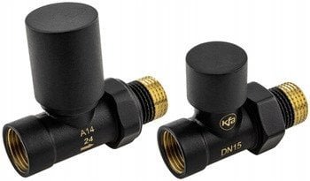 KFA zestaw grzejnikowy Komfort PRO, prosty, czarny 758-030-81-BL