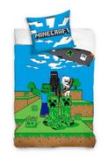 Pościel dla dzieci - Carbotex, Komplet pościeli bawełnianej 140x200+70x90 cm, Minecraft - miniaturka - grafika 1