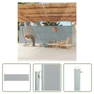 Markizy - The Living Store Wysuwana markiza boczna na taras - 180 x 600 cm - szara - Markiza - miniaturka - grafika 1