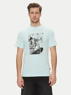 Koszulki męskie - Blend T-Shirt 20718283 Zielony Regular Fit - miniaturka - grafika 1
