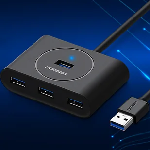 Ugreen wielofunkcyjny HUB USB - 4 x USB 3.0 0,25m czarny (CR113) - Huby USB - miniaturka - grafika 16