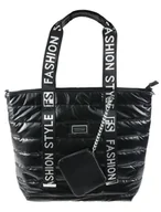 Torebki damskie - Torebka damska V6671 mix czarna - miniaturka - grafika 1