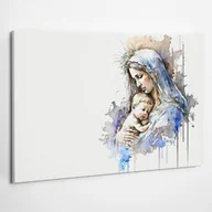 Ikony i obrazy sakralne - Maryja Dziewica z Jezusem - obraz polycanvas, 100x70 - miniaturka - grafika 1