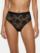 Majtki damskie - Tommy Hilfiger Figi klasyczne z wysokim stanem UW0UW06269 Czarny - miniaturka - grafika 1