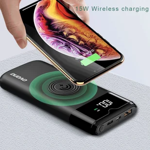 Dudao power bank 10000 mAh Power Delivery Quick Charge 3.0 ładowarka bezprzewodowa Qi 10 W czarny (K13Pro) - Ładowarki do telefonów - miniaturka - grafika 7