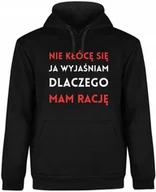 Bluzy męskie - BLUZA MĘSKA Z KAPTUREM DLA CHŁOPAKA MĘŻA ŚMIESZNA PREZENT CZARNA R-M A507 - miniaturka - grafika 1