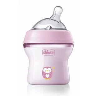 Butelka CHICCO NaturalFeeling 150 ml Różowy - Butelki dla niemowląt - miniaturka - grafika 1