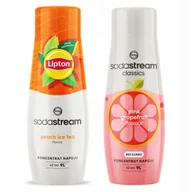 Syropy i koncentraty owocowe - 2x Syrop Sodastream Lipton Ice Tea Peach Brzoskwinia + Grejpfrut Bez Cukru - miniaturka - grafika 1