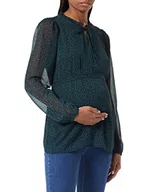 Bluzy damskie - Noppies Maternity damska bluza z długim rękawem Roselle Long Sleeve Blue, Green gables-P982, M - miniaturka - grafika 1