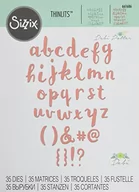 Szczotki i furminatory - Sizzix 661686 Thinlits wytłaczania zestaw 38 sztuk  alfabet pociągnięcia pędzla firmy debi Potter małe litery, Steel, srebrny, 26.5 x 13 x 0.2 cm 661686 - miniaturka - grafika 1