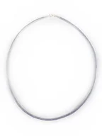 Naszyjniki - 7808-6 Naszyjnik Rzemień Skóra Naturalna + Srebro 925 - miniaturka - grafika 1