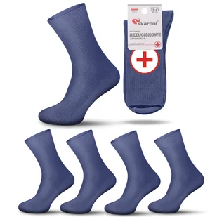 5X Skarpety bawełniane BEZUCISKOWE medyczne Art. 02 Skarpol - Skarpetki męskie - miniaturka - grafika 1