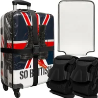 Akcesoria podróżnicze - POKROWIEC OCHRONNY NA ŚREDNIĄ WALIZKĘ 2X PAS ZABEZPIECZAJĄCY WALIZKI BAGAŻU - miniaturka - grafika 1