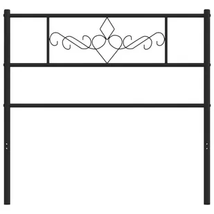 Metalowe wezgłowie, czarne, 100 cm Lumarko! - Inne meble do sypialni - miniaturka - grafika 2