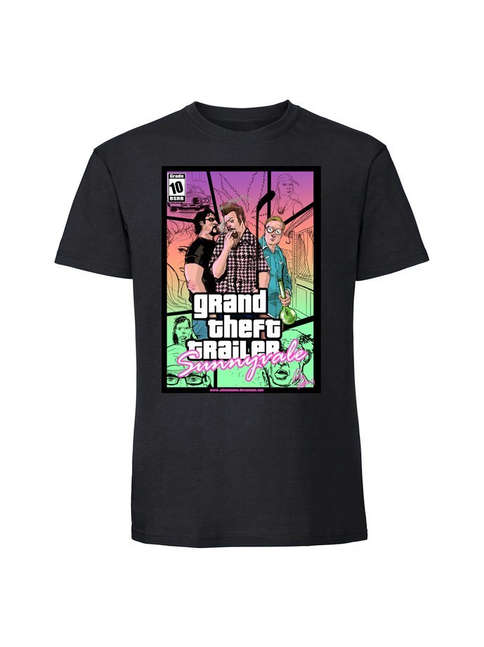 Męska koszulka z nadrukiem - Chłopaki z Baraków GTA v2png czarny XL