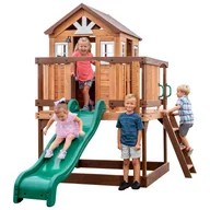 Place zabaw - DREWNIANY PLAC ZABAW ECHO HEIGHTS ZJEŻDŻALNIA DOMEK KUCHNIA BACKYARD - miniaturka - grafika 1