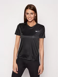 Koszulki i topy damskie - Nike Koszulka techniczna Miler AJ8121 Czarny Regular Fit - grafika 1