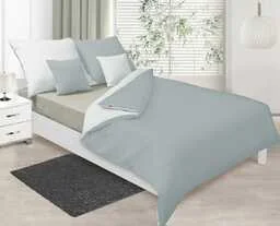 Matex Pościel satynowa 220x200 Double Face biała srebrna 01+42 KG - Pościel Matex Pościel satynowa 220x200 Double Face biała srebrna 01+42 KG - Pościel - miniaturka - grafika 1