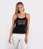 Koszulki i topy damskie - Hurley Damska koszulka w paski czarny czarny M 3HT0880094 - miniaturka - grafika 1