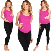 Spodnie ciążowe - Legginsy Ciążowe Z Niskim Panelem Getry Ciążowe - miniaturka - grafika 1