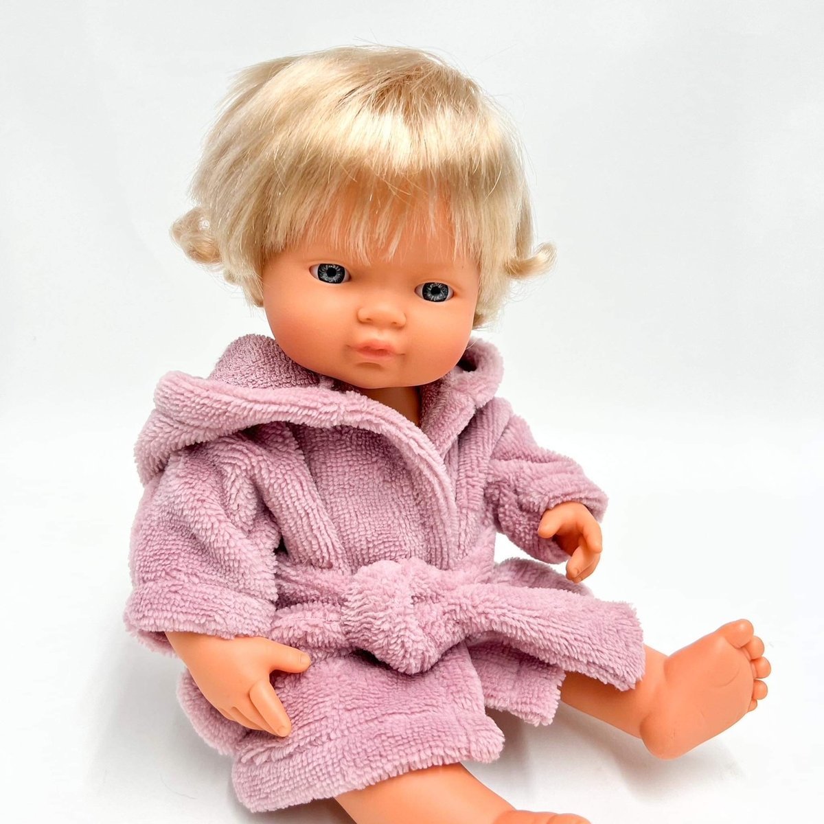 Szlafrok Frotte Dla Lalki Miniland 38Cm I Paola Reina 34Cm, Różowy