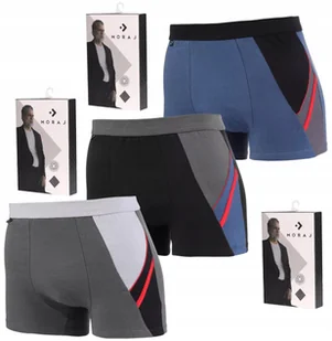 Bokserki Męskie Bawełniane Gładkie KLASYCZNE KOLOROWE MORAJ ZESTAW 3PAK 6XL - Majtki męskie Bokserki Męskie Bawełniane Gładkie KLASYCZNE KOLOROWE MORAJ ZESTAW 3PAK 6XL - Majtki męskie - miniaturka - grafika 1