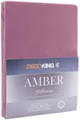 Prześcieradła - DecoKing Jersey/AMBER/PLUM/200-220x200+30 - miniaturka - grafika 1