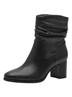 Botki damskie - Marco Tozzi Damskie botki Zip+Slip 2-25335-43 modne kozaki, czarne, 41 EU, czarny, 41 EU - miniaturka - grafika 1