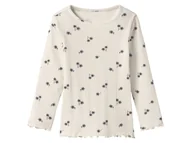 Bluzki dla dziewczynek - lupilu® Koszulka dziecięca z długim rękawem (Biały, 110/116) - miniaturka - grafika 1