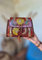 Torebki damskie - Torebka skórzana ręcznie robiona Ivonne brązowa - miniaturka - grafika 1