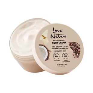 Oriflame, Odżywczy krem do ciała Love Nature z organicznym masłem kakaowym i olejem kokoswym - Balsamy i kremy do ciała - miniaturka - grafika 1