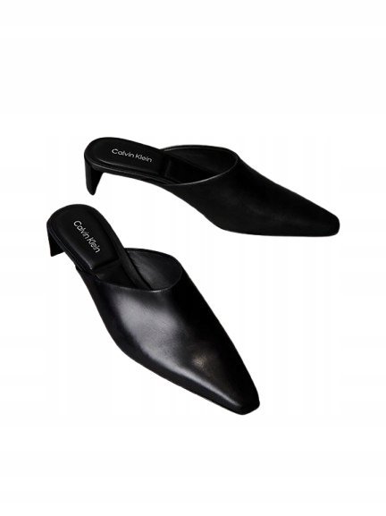 CALVIN KLEIN CZÓŁENKA DAMSKIE CZARNE ZE SKÓRY NATURALNEJ 37 T7D