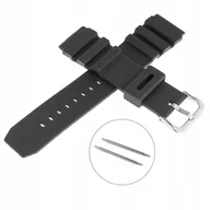 Akcesoria do zegarków - Pasek do zegarka Casio AMW-320 / AMW-330 / MTD-1065 / MTD-1066 czarny 24mm - miniaturka - grafika 1