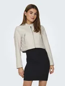 Kurtki damskie - ONLY Kurtka "ONLBEST" w kolorze białym ze skóry syntetycznej - miniaturka - grafika 1