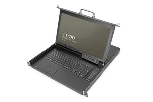Digitus Konsola KVM HD LCD 17", 8 portów VGA, niemiecka klawiatura DS-72220-2GE - Akcesoria do serwerów - miniaturka - grafika 1