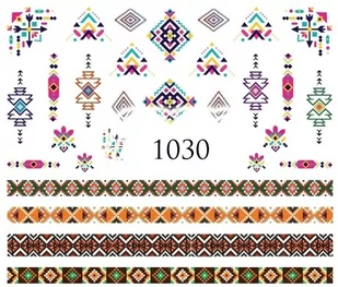 Naklejki wodne na paznokcie - nr 1030 - Ozdoby do paznokci - miniaturka - grafika 1