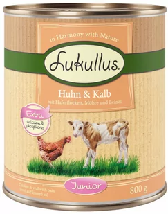 Lukullus Junior 24 X 400 G - Kurczak Z Cielęciną - Mokra karma dla psów Lukullus Junior 24 X 400 G - Kurczak Z Cielęciną - Mokra karma dla psów - miniaturka - grafika 1