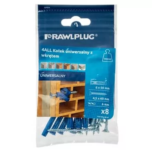 Kołek uniwersalny 4ALL 6 x 50 mm z wkrętem, 8 szt. - Kołki - miniaturka - grafika 1