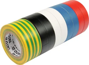 Zestaw taśm elektroinstalacyjnych 19mmx20mx0.13mm mix kolorów YT 8173 Yato_ (YT-8173) - Taśmy izolacyjne i naprawcze - miniaturka - grafika 1