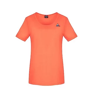 Koszulki i topy damskie - Le Coq Sportif Damska koszulka sezonowa Tee Ss No 1 W, pomarańczowa St, XS - grafika 1